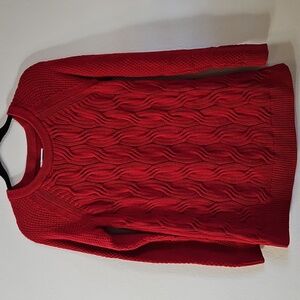 Sonoma Women's Scarlet Long Sleeve Crew Neck Knit Sweater